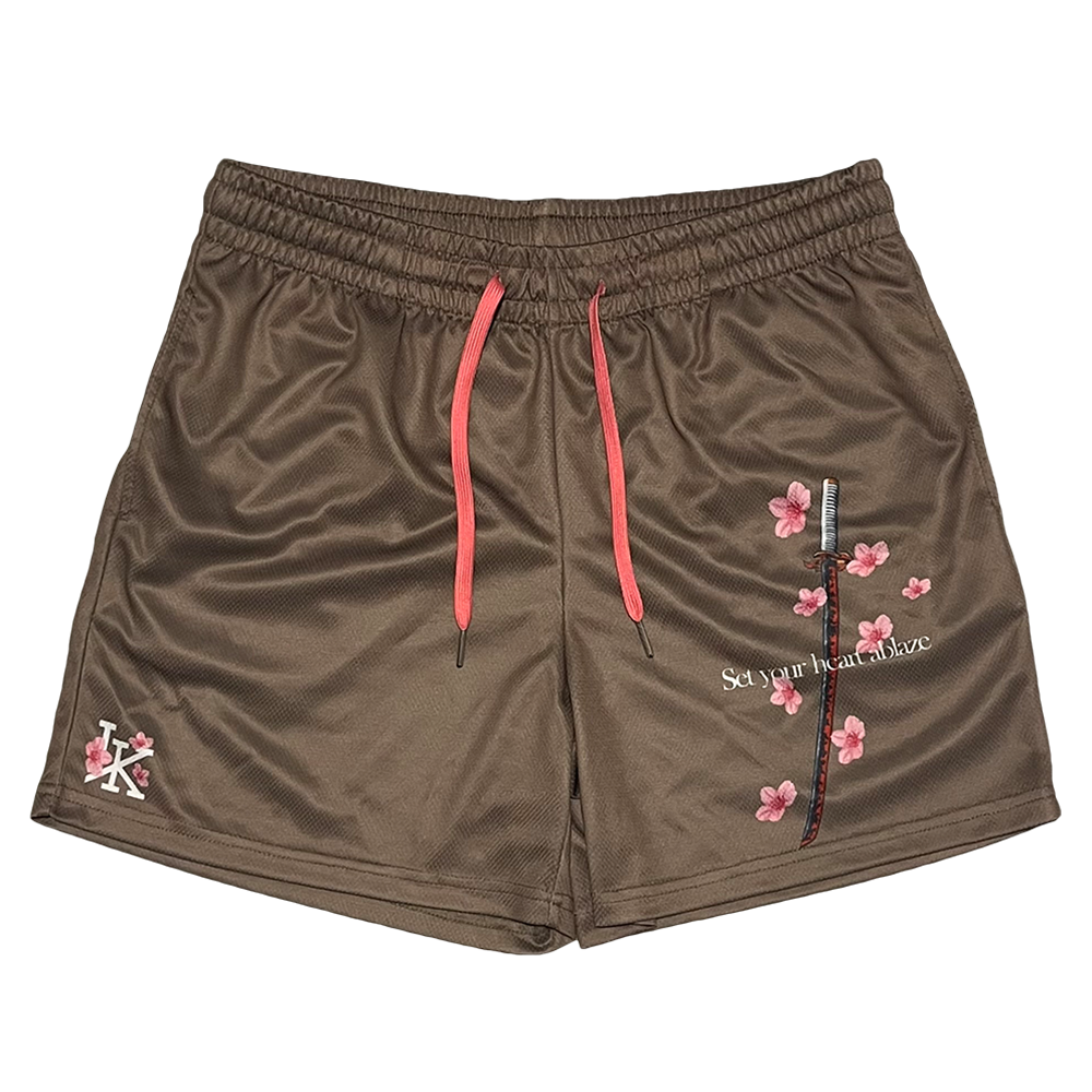 Blaze Katana Mesh Shorts - Brown
