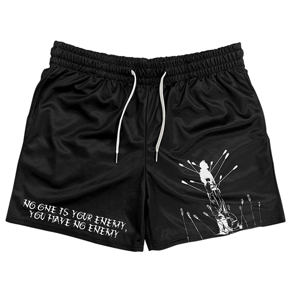 You Have No Enemy Mesh Shorts - Black