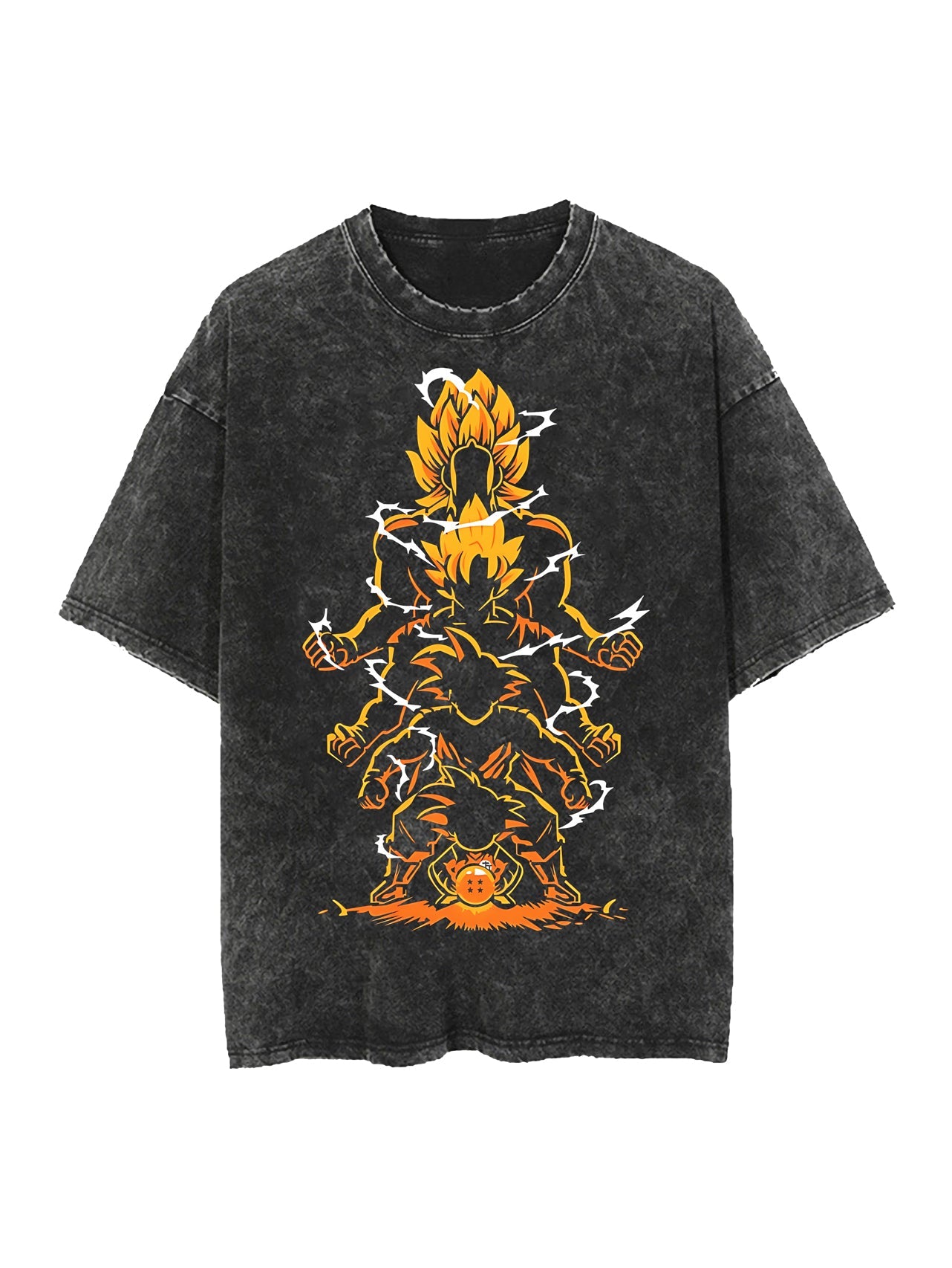 SAIYAN TRANSFORMATIONS VINTAGE OVERSIZE TEE