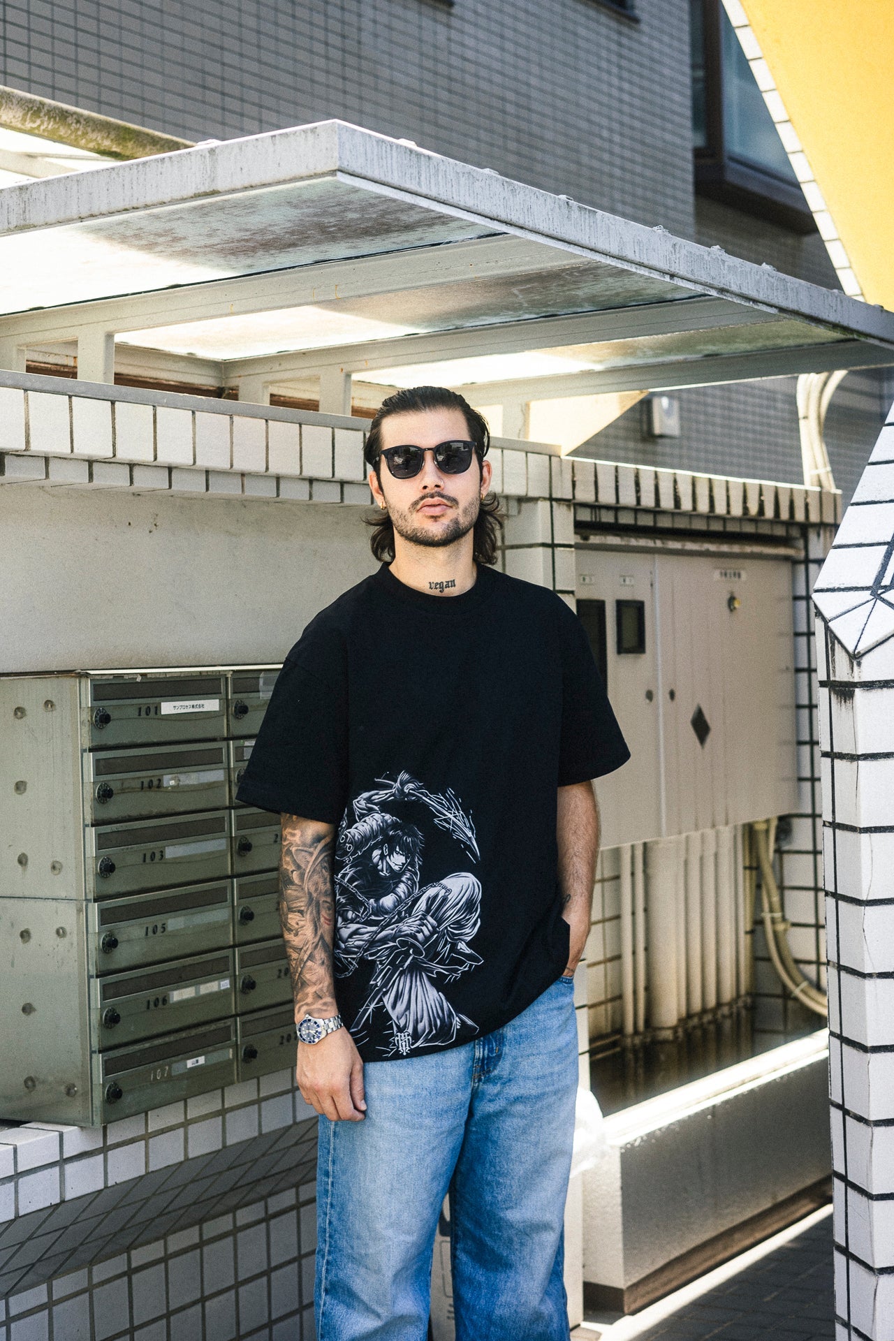 TOJI CHAINED OVERSIZE TEE