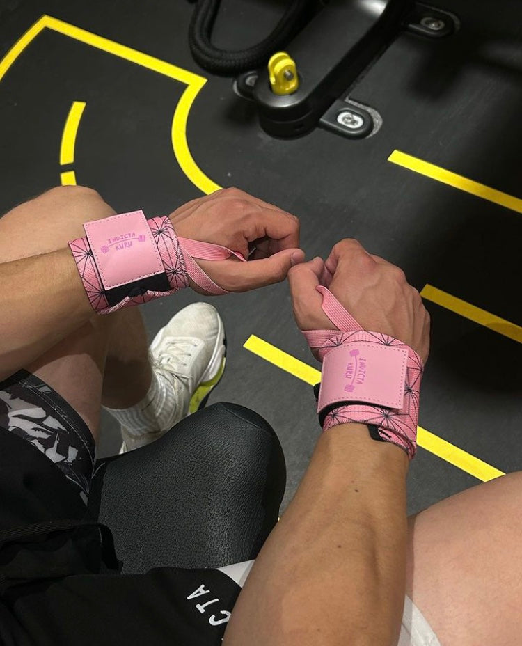Pink Pattern Wrist Wraps